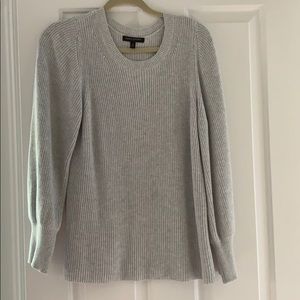 Cotton knit gray sweater